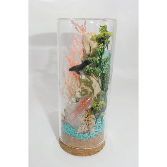 Humpback Whale & Squid Ocean Themed Oddity Jar curiosity dome crystal sea life - Picture 10 of 15